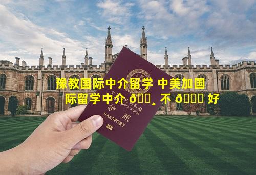 豫教国际中介留学 中美加国际留学中介 🕸 不 🐕 好
